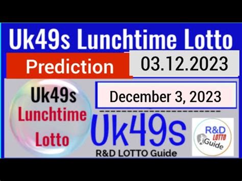 Uk S Lunchtime Lotto Prediction For December Lunchtime Hot