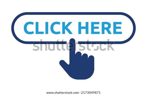 Click Here Button Icon Vector Hand Stock Vector (Royalty Free ...