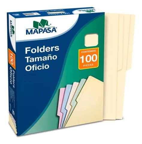 Folder Oficio Amarillo Mapasa Caja Con Env O Gratis