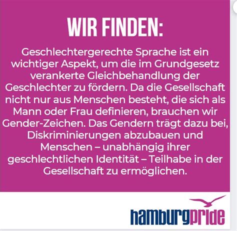 Hamburg Pride On Twitter Unsere Position Zur Anti Gender Initiative