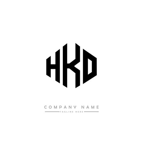 hko letter logo design  polygon shape hko polygon  cube shape