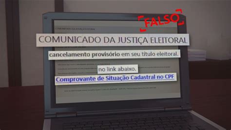 Vídeo TSE alerta para novo golpe feito para roubar dados pessoais de