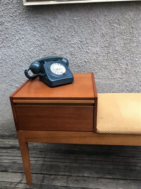 Retro Telephone Hall Table With Seat Drawer And Shelf By Chippy