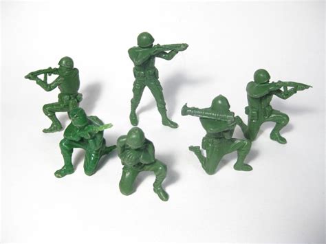 6 Vintage Ideal reissues 60mm Toy Soldiers us Infantry Ww2,toy Soldiers ...