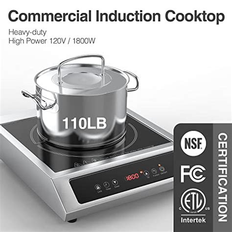 Commercial Induction Cooktop Portable 1800W ANHANE Countertop Burner Induction Hot Plate