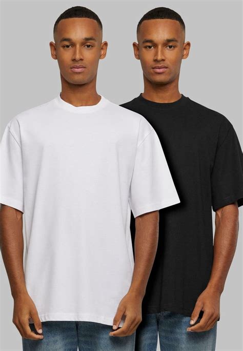 Urban Classics Tee 2 Pack T Shirts Basic White Blackhvid Zalandodk