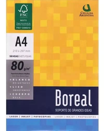 Resma Papel A Boreal Grs Extra Blanco Alcalino X Hjs