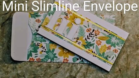 Policy Style Mini Slimline Envelope Tutorial How To Make An Easy