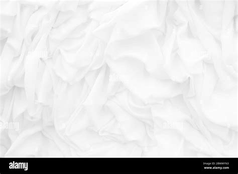 White Wrinkled Fabric Texture Background Stock Photo Alamy