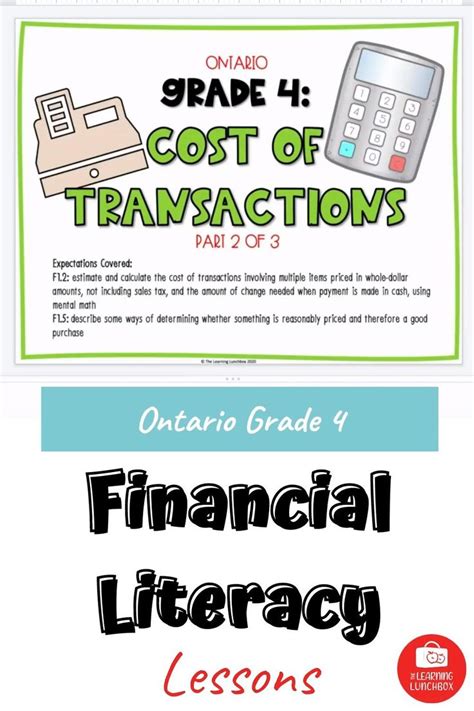 Ontario Math Financial Literacy Unit For Google Slides Lessons And