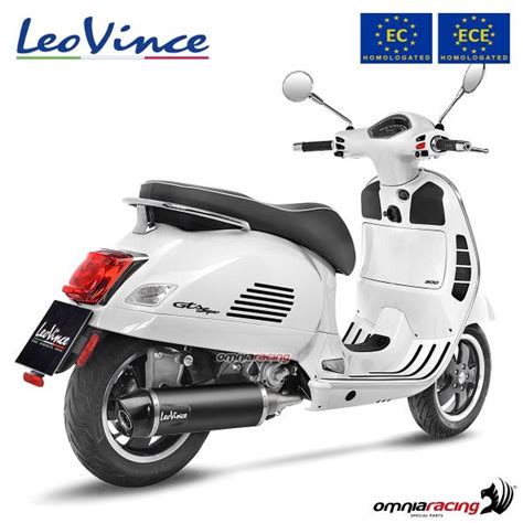 Leovince Nero Exhaust Steel Approved Slip On Vespa Gts300 Hpe