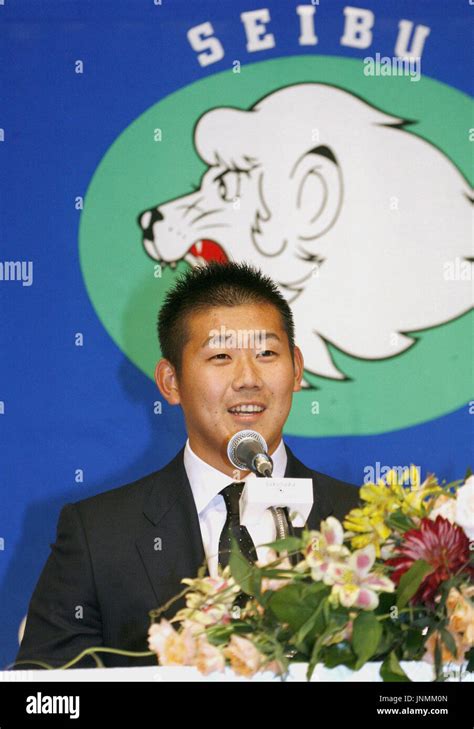 TOKYO, Japan - Seibu Lions right-hander Daisuke Matsuzaka speaks at a news conference at a hotel ...