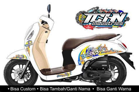 Jual Striping Decal Sticker Honda Scoopy New Transparant Thailook