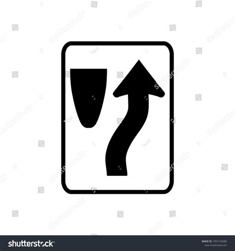 Usa Traffic Road Sign Keep Right Stock Vector (Royalty Free) 1057134986 ...