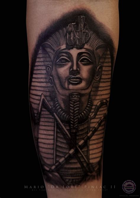 Realistic Black And Grey Pharaoh Tattoo Egyptian Tattoo Pharaoh Tattoo