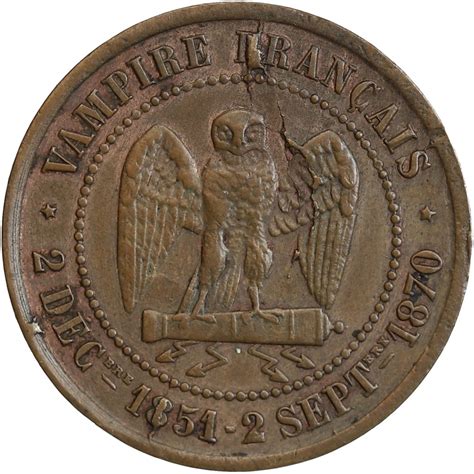 Médaille Satirique Module de 5 Centimes Napoléon III Le misérable 80000