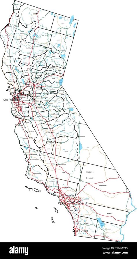 Map California Cut Out Stock Images And Pictures Alamy