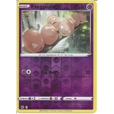 Pokemon Trading Card Game Exeggcute Reverse Holo Card