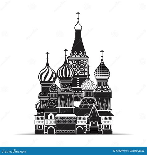 Saint Basil Cathedral Moscow Vector Symbol Stock Vector Image