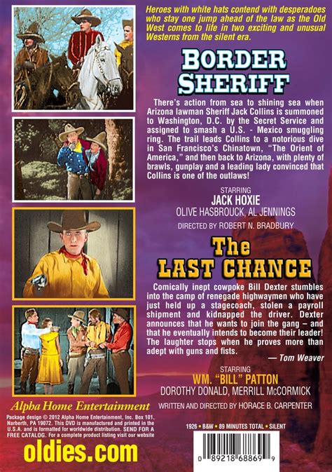 Silent Western Double Feature Border Sheriff The Last Chance Silent