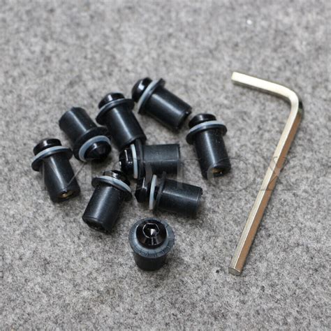 M5 10pcs Motorcycle Windscreen Windshield Fairing Well Fastener Nuts