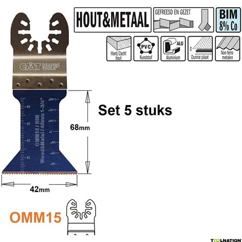 CMT OMM15 x5 Multitool Sägeblatt für Holz und Metall 15 mm 5 Stück