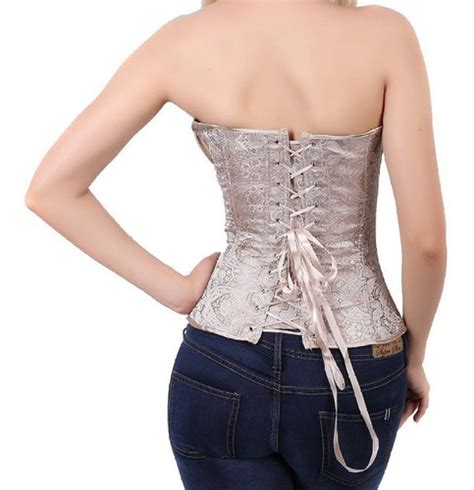 Corset Corselet Corpete Espartilho Preto Bojo R Em