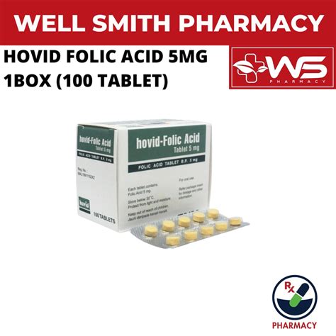 HOVID FOLIC ACID 5MG 1BOX 100 TABLET Shopee Malaysia