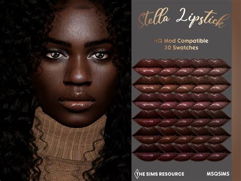 The Sims 4 Stella Lipstick By MSQSIMS From TSR The Sims Book