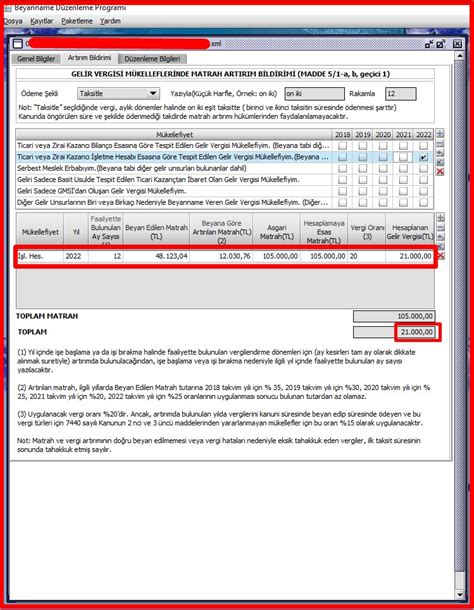 Y L Gelir Vergisi Matrah Art R M Hesaplama Rne I Yevmiye Maddesi