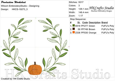 Fall Wreath Embroidery Design Autumn Pumpkin Embroidery Etsy