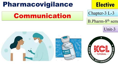 Communication In Pharmacovigilance Effective Communication Chapter 3