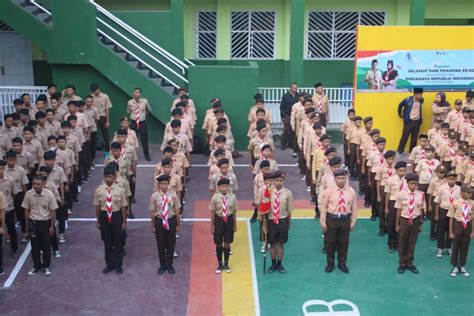 Kwarran Banjaran Melaksanakan Upacara Hut Pramuka Ke Sampaikan