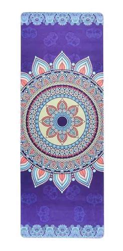 Tapete Yoga Estampado Aveludado Borracha Natural Mandala