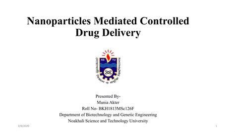 Nanoparticles Mediated Controlled Drug Delivery Ppt