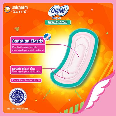 Charm Body Fit Extra Maxi Non Wing Cm Pembalut Wanita Panty