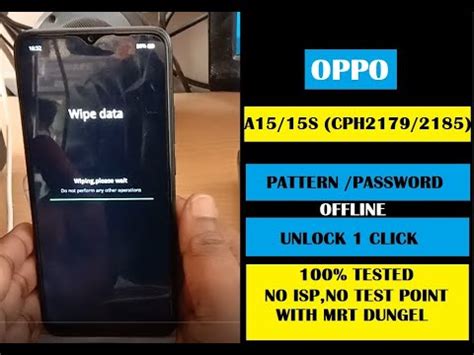 Oppo A A S Cph Cph Pattern Unlock With Mrt Dongle