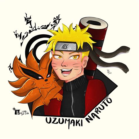 fanart of naruto and kurama that I drew last monday : r/Naruto