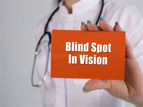 Medical Concept About Blind Spot In Vision With Phrase On The Page