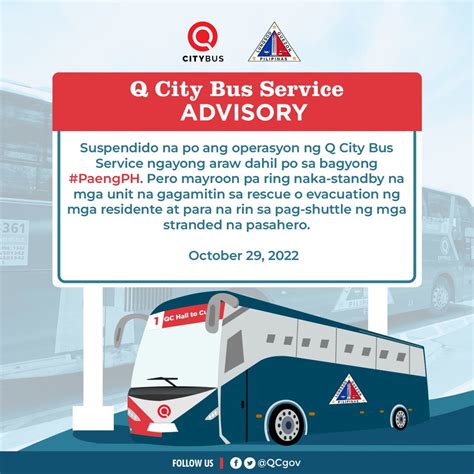 Quezon City Government On Twitter Suspendido Na Po Ang Operasyon Ng Q