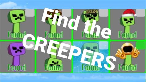 Find The Creepers How To Get All 36 Creepers Roblox YouTube