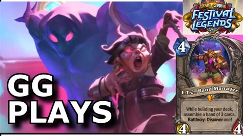 Hearthstone Best Of Gg Plays Ft New Festival Of Legends Cards Youtube