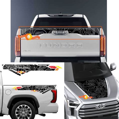 Full Kit Hood Side And Tailgate Topographic Map Trd X Off Road Wrap