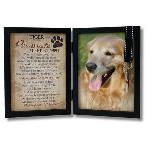 Personalized Pawprints Left by You Pet Memorial Frame with Ash Vial - The Grandparent Gift Co.