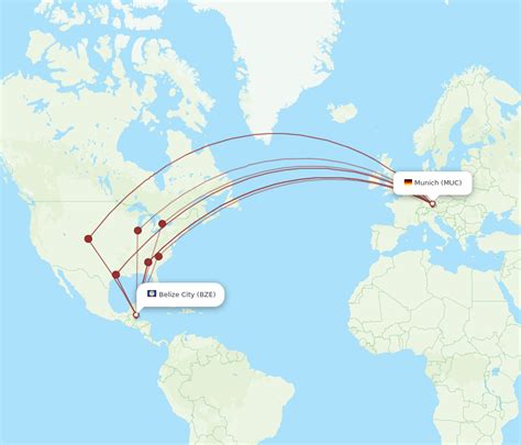 Flights From Munich To Belize City Muc To Bze Flight Routes