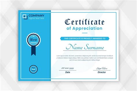 Modern Award Certificate Design Template Graphic by Creative_View ...