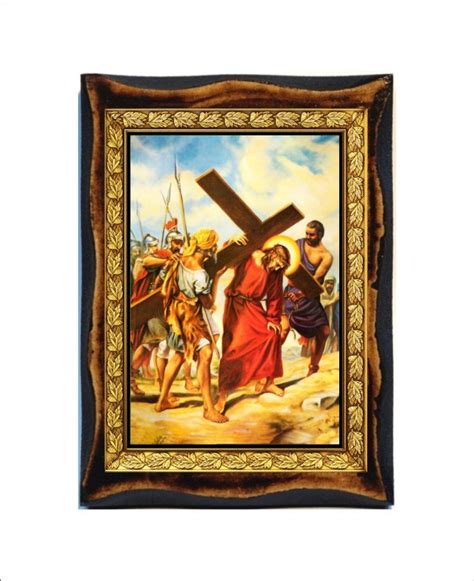 Simon of Cyrene Carries the Cross of Jesus Carrying the Cross With ...