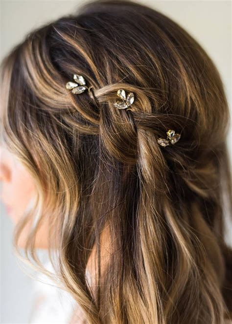 Kercisbeauty Bridal Bridesmaids Hair Pins With Crystal For Wedding