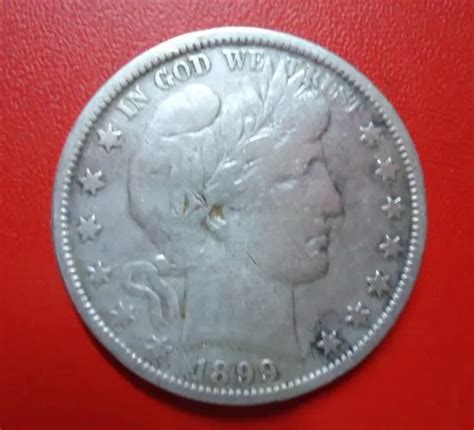 USA Moneda 1 2 Dolar 1899 Plata Barber KM 116 VF Argcollectibles