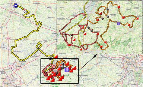 Het Parcours Van De Ronde Van Vlaanderen Op Open Street Maps En In